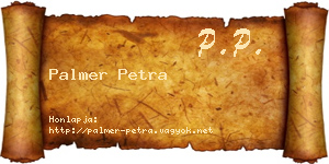 Palmer Petra névjegykártya