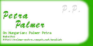 petra palmer business card
